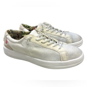 Hey Dudes Karina Natural Coconut White Women’s Canvas Sneakers Size 10